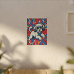 Havanese Comic Pop Art Canvas Print - Energetic Dog Wall Art - Retro Halftone Style - Dynamic Pet Portrait