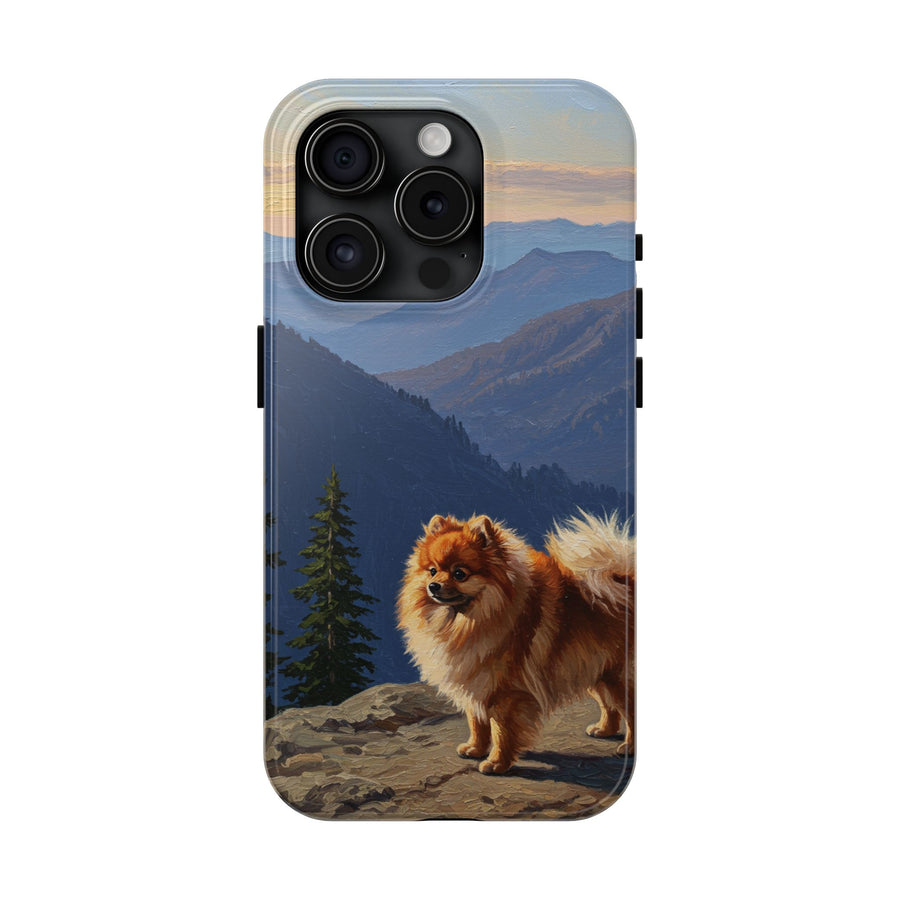 Acrylic Pomeranian - Mountain Overlook | Tough Phone Case