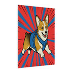 Pembroke Welsh Corgi Comic Pop Art Canvas - Bold Action Corgi Print for Retro Wall Decor