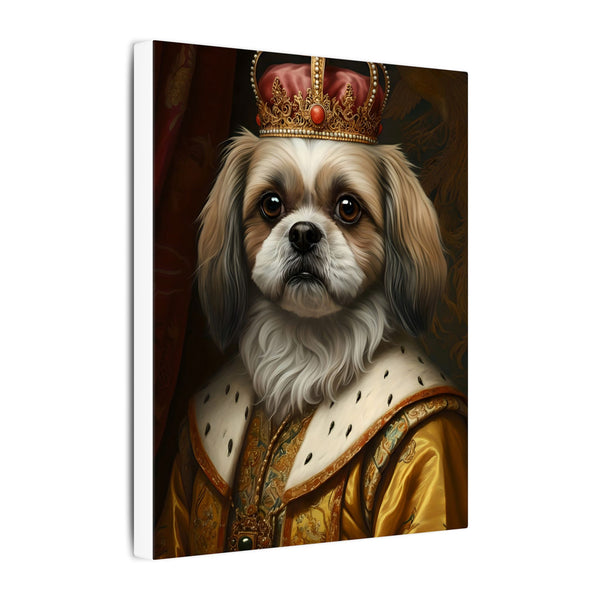 Shih Tzu Renaissance Royal Portrait Canvas Wall Art, Regal Dog Painting, Shih Tzu Lover Gift, Stretched Canvas
