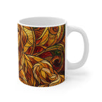 Golden Retriever Stained Glass Warm Jewel Ceramic Mug 11oz | Dog Lover Gift
