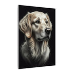 Golden Retriever Charcoal Portrait Canvas Wall Art | Dog Lover Gift | Pet Print Home Decor | Black & White Animal Art | Stretched Canvas