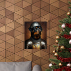 Rottweiler Medieval Knight Portrait Matte Poster, Regal Dog Art Print, Rottweiler Lover Gift, Wall Art