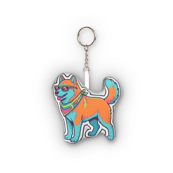Y2K Siberian Husky Plush Keychain | Tritan — Lifestyle View