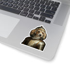Havanese Medieval Knight Portrait Sticker, Dog Portrait Vinyl Decal, Kiss-Cut Sticker, Havanese Lover Gift