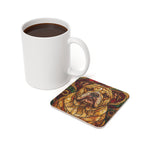 English Bulldog Stained Glass Warm Jewel Cork Back Coaster | Dog Lover Gift