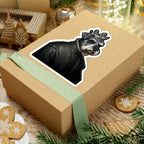 Miniature Schnauzer Kings & Queens Royal Portrait Sticker, Dog Portrait Vinyl Decal, Kiss-Cut Sticker, Miniature Schnauzer Lover Gift