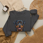 Rottweiler Sweatshirt | Painterly Dog Art Crewneck | Rottie Mom Gift | Cozy Pullover for Dog Lovers | Pet Portrait Apparel