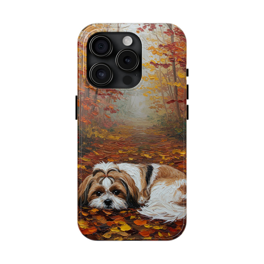 Acrylic Shih Tzu - Autumn Woods | Tough Phone Case