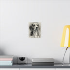 Beagle Charcoal Portrait Canvas Art | Realistic Dog Sketch Wall Decor | Pet Lover Gift | Stretched Canvas Print | Dog Memorial Artwork