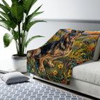 German Shepherd Acrylic Gallery Print Sunset Prairie Throw Blanket | Premium Dog Prints | Tritan — view 8 of 9