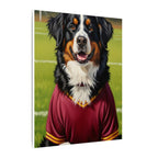 Bernese Mountain Dog Oil Painting Soccer Portrait Canvas Art | Berner Dog Gift | Pet Loss Memorial Wall Art Decor