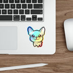Chibi French Bulldog Holo Sticker | Tritan