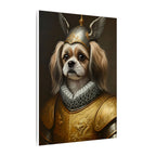 Shih Tzu Medieval Knight Portrait Canvas Wall Art, Regal Dog Painting, Shih Tzu Lover Gift, Stretched Canvas