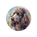 Poodle Watercolor Drink Coaster by Tritan — front studio view
