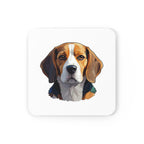Beagle Low Poly Cool Jewel Cork Back Coaster | Dog Lover Gift