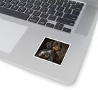 Dachshund Medieval Knight Portrait Sticker, Dog Portrait Vinyl Decal, Kiss-Cut Sticker, Dachshund Lover Gift