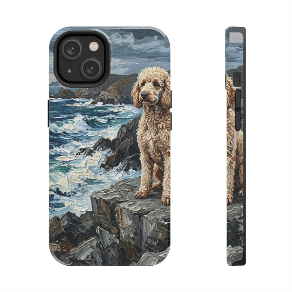 Poodle Acrylic Gallery Print Coastal Cliffside Phone Case | Premium Dog Prints | Tritan — primary view
