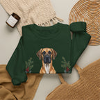 Great Dane Christmas Wreath Crewneck Sweatshirt — view 4