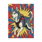 Siberian Husky Canvas Print - Dynamic Comic Book Pop Art Dog Wall Decor