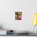 Poodle Oil Painting Soccer Portrait Wall Art, Poodle Mom Gift, Dog Lover Decor, Stretched Canvas Print