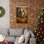Beagle Medieval Knight Portrait Matte Poster, Regal Dog Art Print, Beagle Lover Gift, Wall Art
