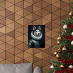 Siberian Husky Renaissance Royal Portrait Matte Poster, Regal Dog Art Print, Siberian Husky Lover Gift, Wall Art