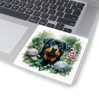 Rottweiler Watercolor Garden Peek Kiss-Cut Stickers | Premium Dog Prints | Tritan