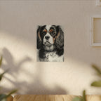 Cavalier King Charles Spaniel Charcoal Portrait Canvas Wall Art | Dog Lover Gift | Pet Memorial Decor