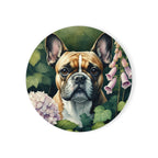 French Bulldog Watercolor Garden Peek Drink Coaster | Premium Dog Prints | Tritan — primary view