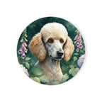 Poodle Watercolor Garden Peek Drink Coaster | Premium Dog Prints | Tritan — primary view