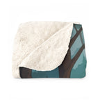 German Shepherd Low Poly Forest Sherpa Fleece Blanket | Dog Lover Gift