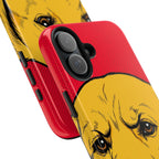 Golden Retriever Comic Pop Phone Case, Bold Dog Print, Golden Retriever Lover Gift, Tough Case for iPhone and Samsung