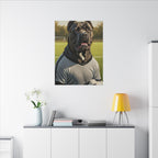 Cane Corso Oil Painting Soccer Portrait Canvas Wall Art | Dog Lover Gift | Athletic Pet Decor