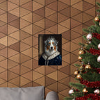 Australian Shepherd Kings & Queens Royal Portrait Matte Poster, Regal Dog Art Print, Australian Shepherd Lover Gift, Wall Art