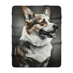 Corgi Charcoal Portrait Throw Blanket | Premium Dog Prints | Tritan — view 3 of 9