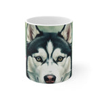 Siberian Husky Watercolor Garden Peek Coffee Mug | Premium Dog Prints | Tritan — primary view