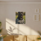 Cane Corso Oil Painting Soccer Portrait Canvas Wall Art | Dog Lover Gift | Athletic Pet Decor