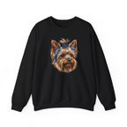 Yorkshire Terrier Sweatshirt | Painterly Dog Art Crewneck | Yorkie Mom Gift | Cozy Pullover for Dog Lovers | Pet Portrait Apparel — primary view