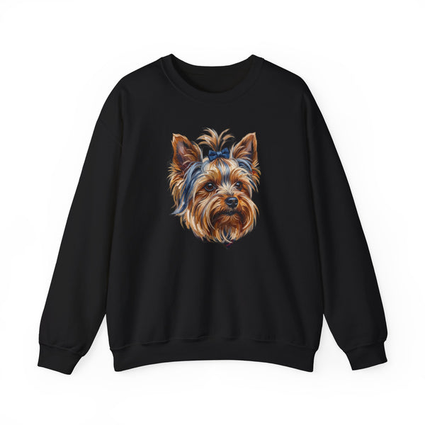 Yorkshire Terrier Sweatshirt | Painterly Dog Art Crewneck | Yorkie Mom Gift | Cozy Pullover for Dog Lovers | Pet Portrait Apparel