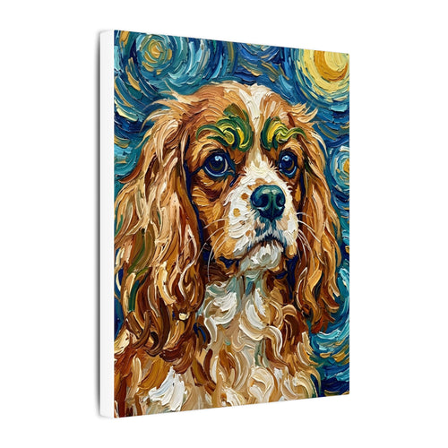 Gallery-wrapped canvas side profile showing the 0.75 inch depth