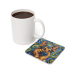 German Shepherd Post-Impressionist Oil Painting Coaster, GSD Art, Dog Lover Gift, Pet Owner Decor, Dog Mom