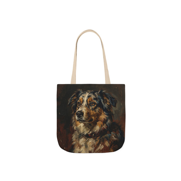 Australian Shepherd Tote Bag | Painterly Dog Art Canvas Tote | Aussie Mom Gift | Dog Lover Market Bag | Pet Portrait Accessory