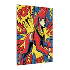 Standard Poodle Pop Art Canvas, Energetic Comic Book Style Print, Retro Halftone Dog Artwork for Modern Decor