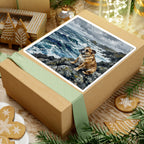 English Bulldog Acrylic Gallery Print Coastal Cliffside Kiss-Cut Stickers | Premium Dog Prints | Tritan — view 10 of 12