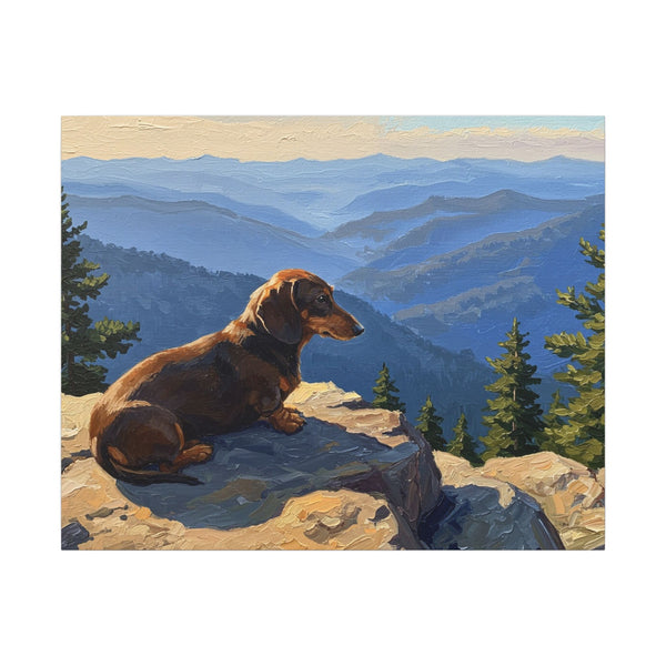 Dachshund Stretched Canvas Wall Art, Acrylic Painting Dog Print, Pet Portrait Gift for Dog Lovers, Modern Animal Home Decor
