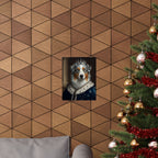Australian Shepherd Kings & Queens Royal Portrait Matte Poster, Regal Dog Art Print, Australian Shepherd Lover Gift, Wall Art