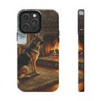 Acrylic Gallery Print German Shepherd - Winter Hearth | Tough Phone Case — view 3 of 28