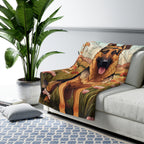 German Shepherd Low Poly Prairie Sherpa Fleece Blanket | Dog Lover Gift