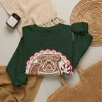 English Bulldog Gingerbread Christmas Crewneck Sweatshirt — view 4